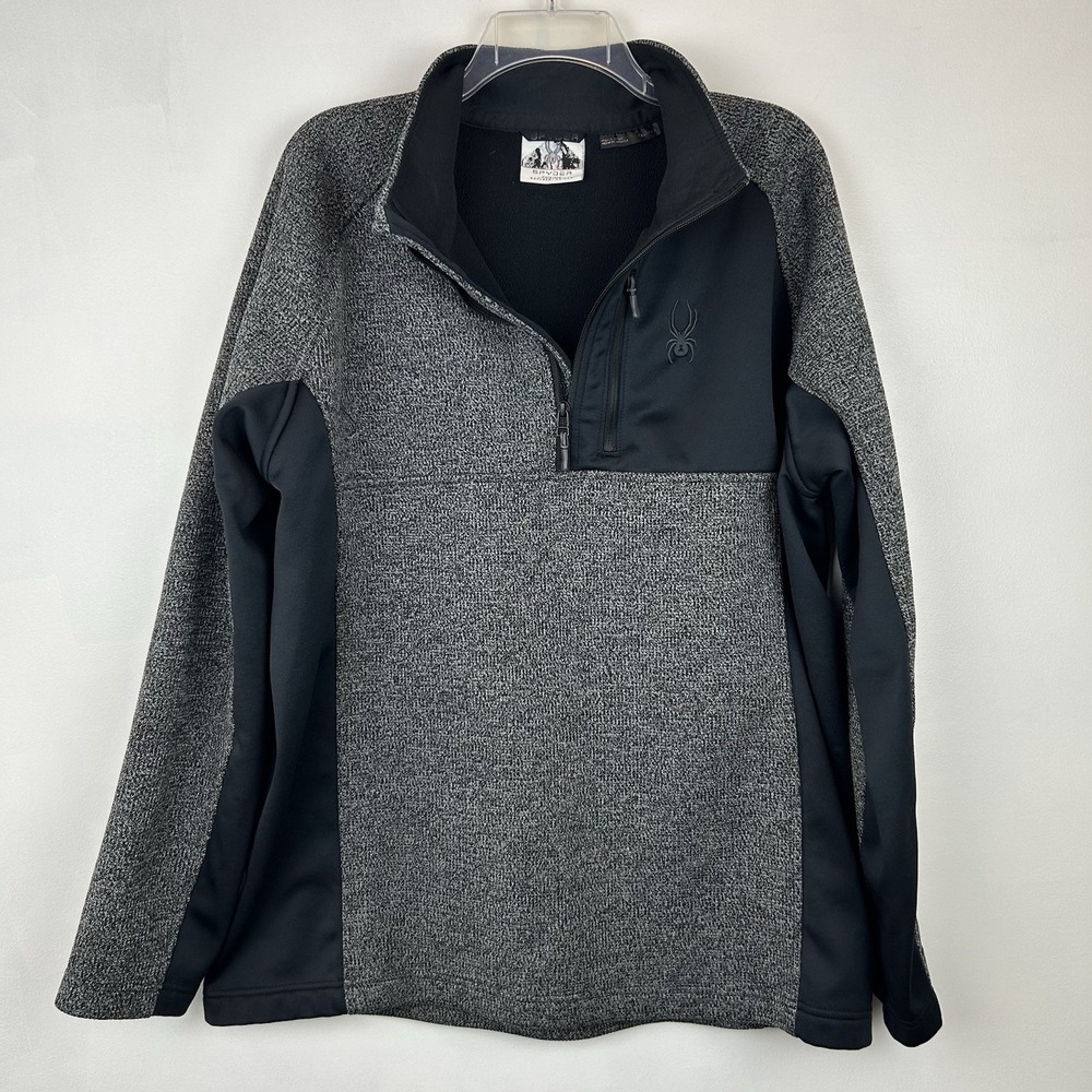 Spyder Half Zip Pullover Mens XL Gait Jacket Gray Casual Golf Preppy